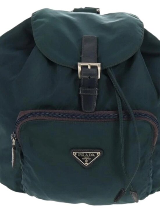 PRADA Backpack Nylon Blue Silver Auth 157773 main image 11